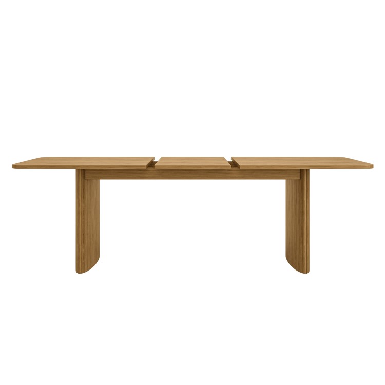 Large Oak Extendable Dining Table - Seats 6 - 8 - Jarel