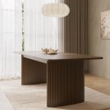 JAR018B Large Walnut Extendable Dining Table - Seats 6 - 8 - Jarel
