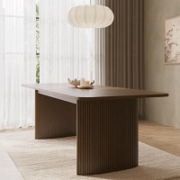 Large Walnut Extendable Dining Table - Seats 6 - 8 - Jarel