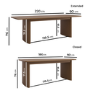 Large Walnut Extendable Dining Table - Seats 6 - 8 - Jarel