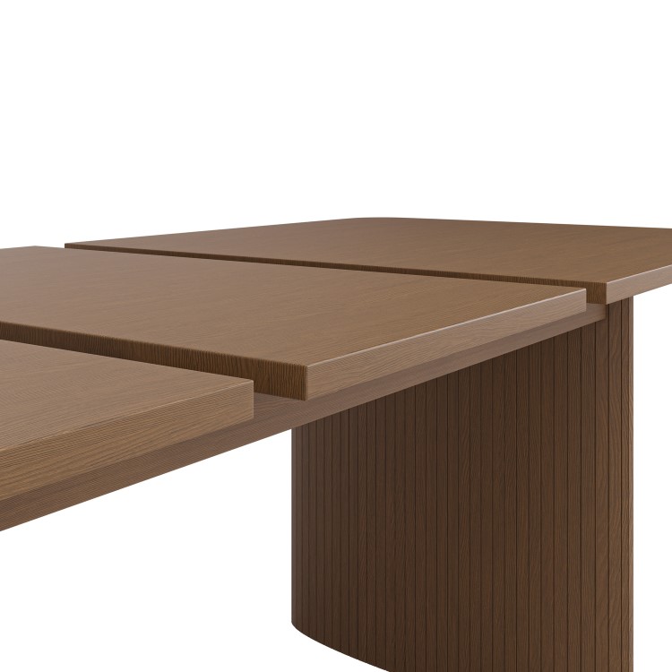 Large Walnut Extendable Dining Table - Seats 6 - 8 - Jarel