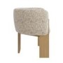 Beige Textured Fabric Curved Armchair - Jordyn