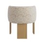 Beige Textured Fabric Curved Armchair - Jordyn