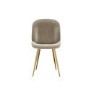 Set of 4 Mink Velvet Dining Chairs with Gold Legs - Jenna