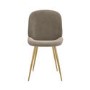 Set of 2 Mink Velvet Dining Chairs with Gold Legs - Jenna
