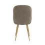 Set of 2 Mink Velvet Dining Chairs with Gold Legs - Jenna
