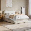 JOA002D Cream Upholstered Double Bed Frame with Storage – Joanie