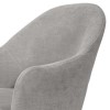 4 Seater Dining Set with Round Black Table and Grey Fabric Dining Chairs - Karie