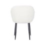 Round Black Dining Table Set with 4 Cream Boucle Chairs - Seats 4 - Karie