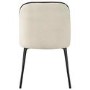 Black Round Dining Table and Black Piped Cream Dining Chairs - Karie