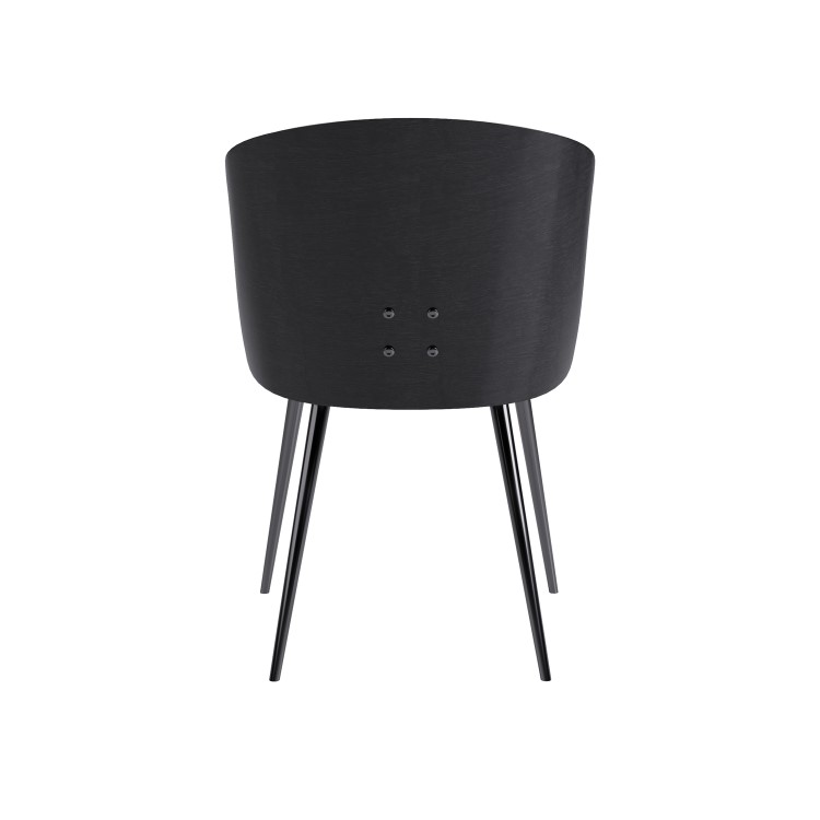 Beige Upholstered Dining Chair with Wooden Back - Tori