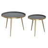 Round Nest of Tables in Gold &amp; Grey - Kaisa