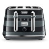 Delonghi Avvolta Four Slice Toaster - Black &amp; Grey