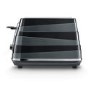 Delonghi Avvolta Four Slice Toaster - Black & Grey