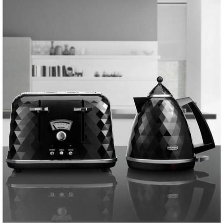 Delonghi Brillante Kettle and Toaster Set - Black 