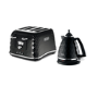 Delonghi Brillante Kettle and Toaster Set - Black 