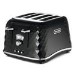 Delonghi CTJ4003.BK Brillante Four Slice Toaster - Black