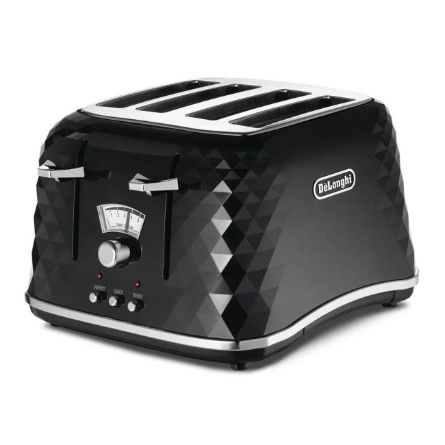 Delonghi CTJ4003.BK Brillante Four Slice Toaster - Black