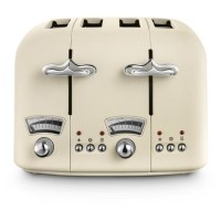 Refurbished DeLonghi CT04.BG Argento Flora 4 Slice Toaster Cream Refurbished DeLonghi CT04.BG Argento Flora 4 Slice Toaster Cream