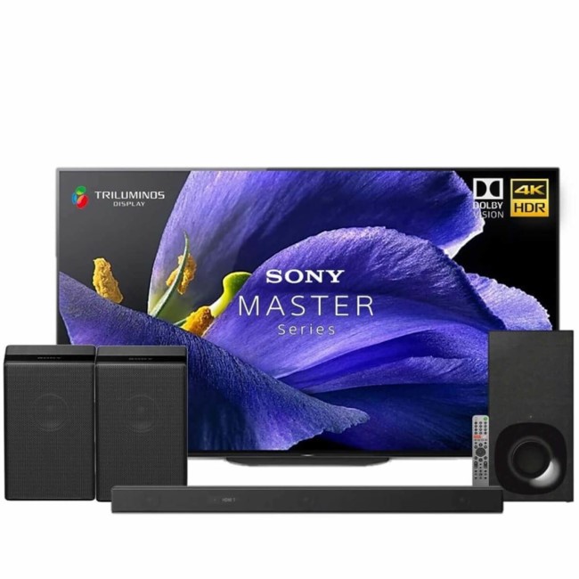 Sony MASTER 65" 4K Ultra HD Android Smart OLED TV with Soundbar Wireless Subwoofer & 2 Wireless Speakers