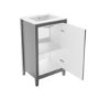 Grade A1 - 500mm Grey Freestanding Vanity Unit with Basin - Kinsley 