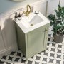 ONLY OPENED - 500mm Green Freestanding Vanity Unit with Basin - Kinsley