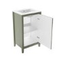 ONLY OPENED - 500mm Green Freestanding Vanity Unit with Basin - Kinsley