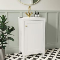 ALMOST PERFECT - 500mm White Freestanding Vanity Unit with Basin - Kinsley 