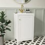 ALMOST PERFECT - 500mm White Freestanding Vanity Unit with Basin - Kinsley 