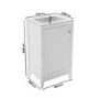 ALMOST PERFECT - 500mm White Freestanding Vanity Unit with Basin - Kinsley 