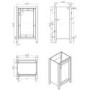 ALMOST PERFECT - 500mm White Freestanding Vanity Unit with Basin - Kinsley 