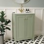 ONLY OPENED - 600mm Green Freestanding Vanity Unit with Basin - Kinsley