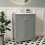 Grade A1 - 600mm Grey Freestanding Vanity Unit with Basin - Kinsley 
