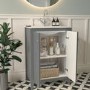 Grade A1 - 600mm Grey Freestanding Vanity Unit with Basin - Kinsley 