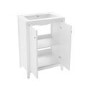 Grade A1 - 600mm White Freestanding Vanity Unit with Basin - Kinsley 