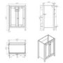Grade A1 - 600mm Grey Freestanding Vanity Unit with Basin - Kinsley 