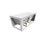 Freestanding Single Ended Right Hand Corner Shower Bath with Black Bath Screen with Fixed Panel &  Towel Rail  1500 x 740mm - Kona