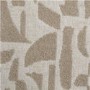 Weathered Oak Extendable Dining Table Set with 6 Beige Printed Chairs -  Mia