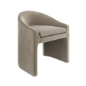 BUN/KSY001/93881 Set of 4  Upholstered Mink Velvet Curved Dining Chairs - Kelsey
