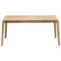 Rectangular Oak Extendable Dining Table Set with 4 Brass Detail Oak Chairs - Seats 4 - Leena