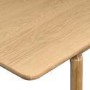 Rectangular Oak Extendable Dining Table Set with 4 Brass Detail Oak Chairs - Seats 4 - Leena