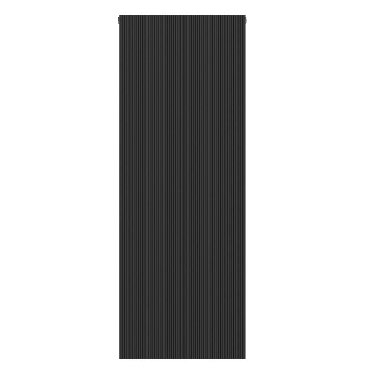 Black Designer Vertical Single Panel Radiator 1200 x 440mm - Laguna