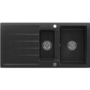 1.5 Bowl Black Inset Granite Composite Kitchen Sink with Reversible Drainer - Enza Laurie