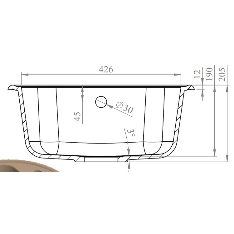 Compact Single Bowl Inset Composite Utility Sink – Enza Laurie