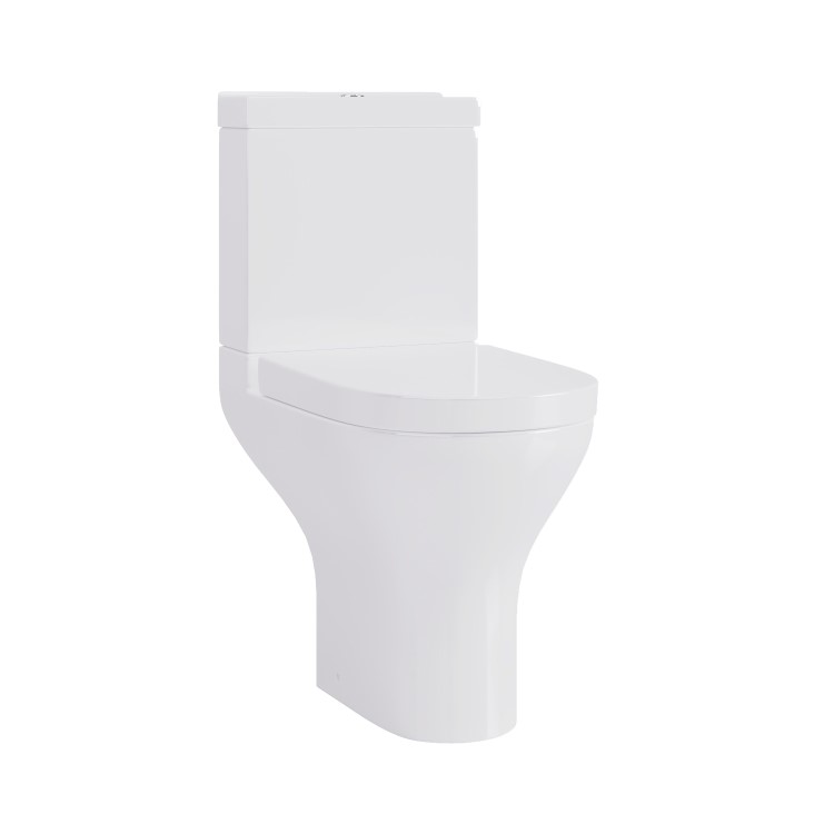 Grade A1 - Close Coupled Corner Toilet with Soft Close Seat & Cover - Laurell
