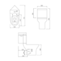 Grade A1 - Close Coupled Corner Toilet with Soft Close Seat & Cover - Laurell