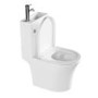 ONLY OPENED - Close Coupled Open Back Toilet with Sink on Top & Chrome Fittings Cloakroom Suite - Legend