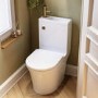 ONLY OPENED - Close Coupled Open Back Toilet with Sink on Top & Brass Fittings - Legend
