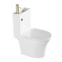 ONLY OPENED - Close Coupled Open Back Toilet with Sink on Top & Brass Fittings - Legend
