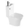 ONLY OPENED - Close Coupled Open Back Toilet with Sink on Top & Chrome Fittings Cloakroom Suite - Legend